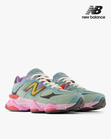 スニーカー New Balance Multicolor Rubber And Mesh 1000 Sneakers 1000 colorblocked leather sneakers in green - New Balance