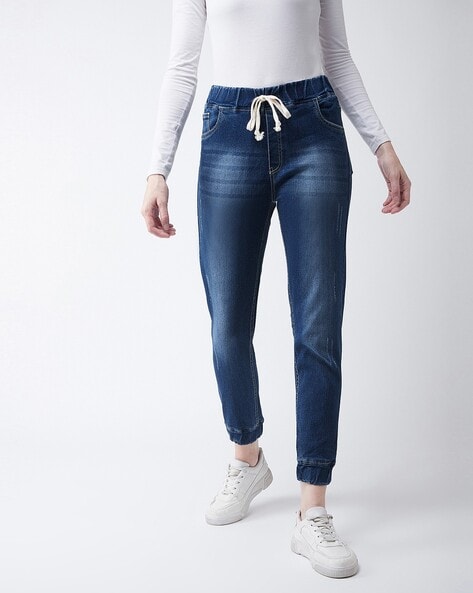 Buy Navy Blue Jeans & Jeggings for Women by MISS CHASE Online