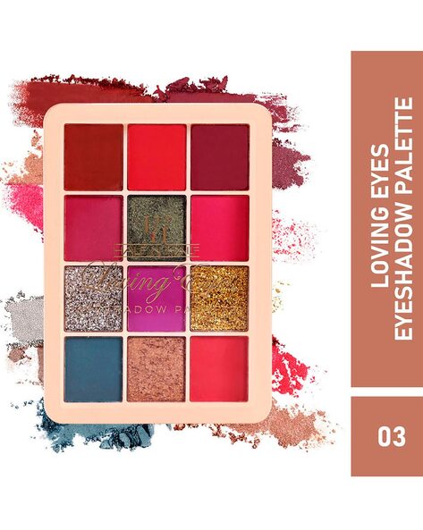 Eyeshadow palette red clearance shades