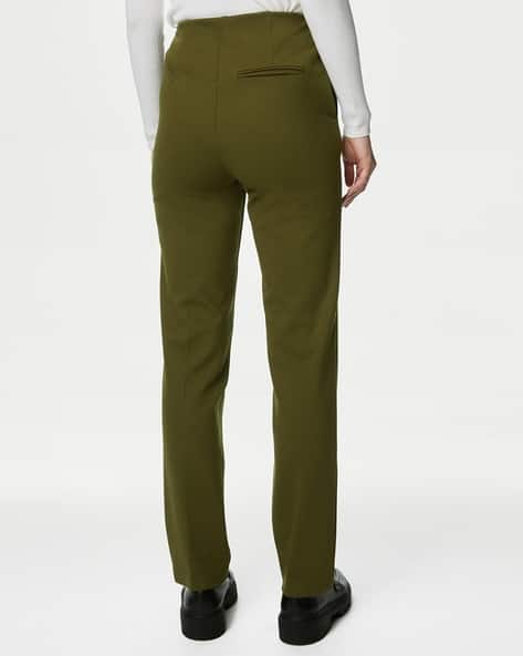Jersey Twill Straight Leg Trousers