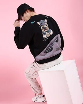 the indian garage co Men Printed Regular Fit Crew-Neck Sweatshirt-picture-40