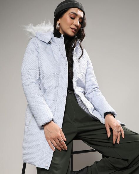Women Regular Fit Zip-Front Faux-Fur Jacket