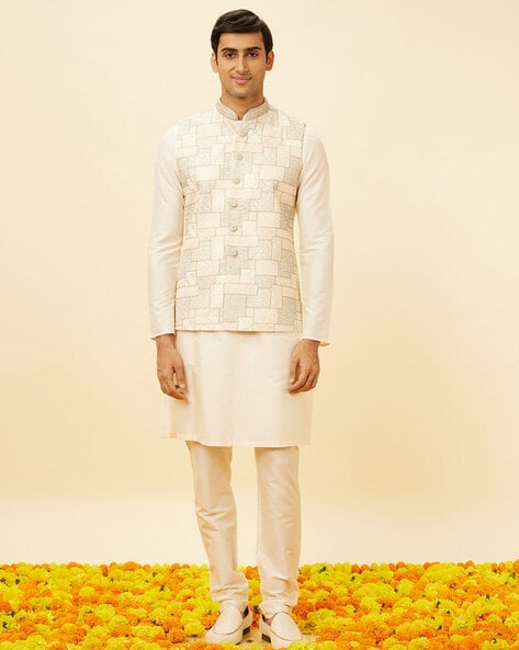 Buy Blue Velvet Patterned Jodhpuri Suit Online @Manyavar - Suit Set for Men