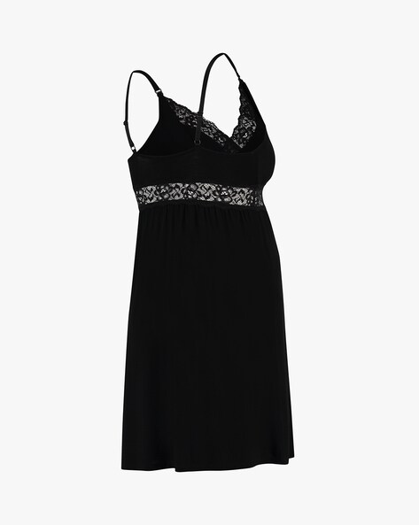 Nina Slip Dress with Plunging Neckline