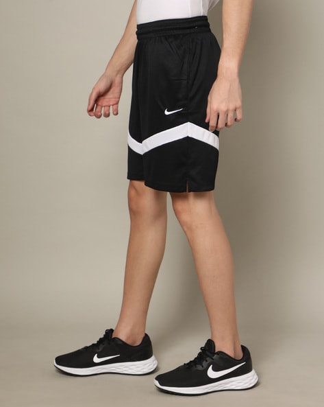 Nike black best sale and white shorts