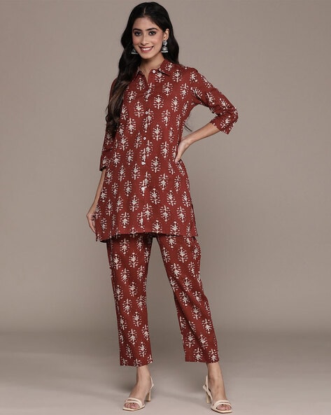 Women Multicolour printed muslin Naira Cut Kurti Trouser and dupatta, Size:  S/M/L/XL at Rs 990/piece in Thane