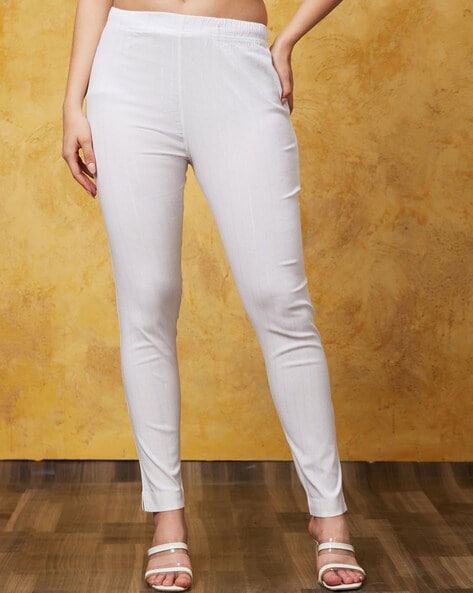 Cilla White Cigarette Trousers – Club L London - USA