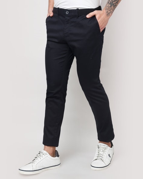 INDIAN TERRAIN Men Solid Slim Straight Casual Trousers | Lifestyle Stores |  NSK Salai | Chennai