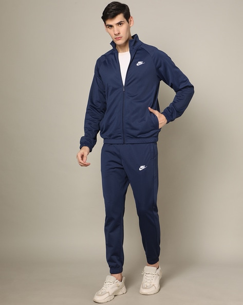 Nike blue clearance polyester lycra tracksuit