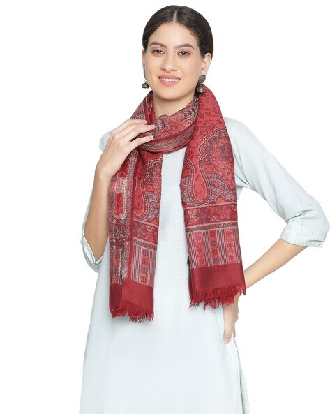 Sarah Opalescent Wool Woven Stole Price in India