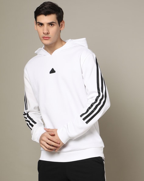 White on white hot sale adidas hoodie