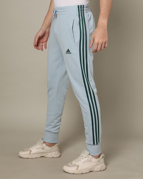 Adidas blue best sale joggers mens