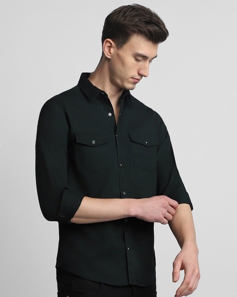 Buy Green Shirts for Men by DENNISLINGO PREMIUM ATTIRE Online