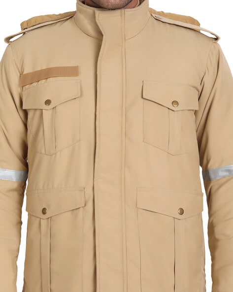 Full Sleeve Plain Khaki Police Jacket, Size: XL at Rs 1250/piece in  Bhilwara | ID: 2853236063697