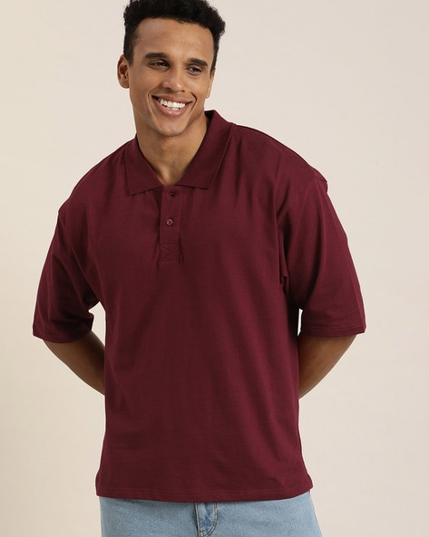 Buy Maroon Tshirts for Men by DILLINGER Online
