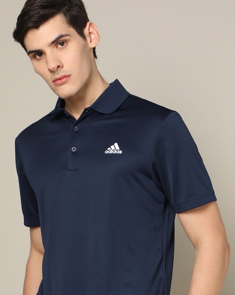 Adidas blue outlet polo