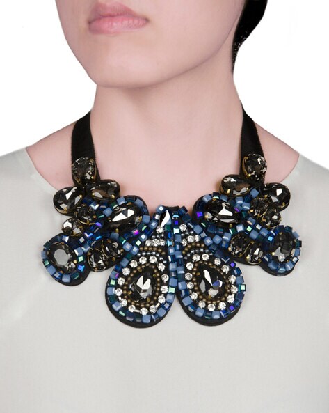 SAMIRA - Rhinestone Fashion Statement Necklace - RB Fashion Jewellery