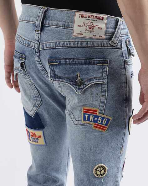 Lightly Washed Straight Jeans