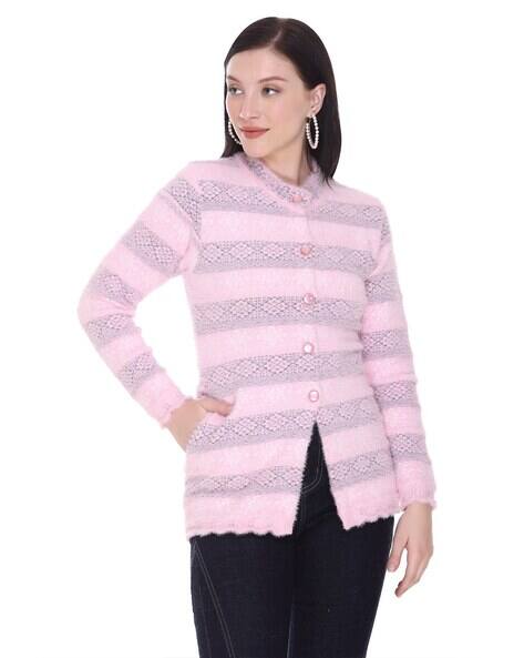 Buy Light Pink Sweaters Cardigans for Women by Arshiya Online