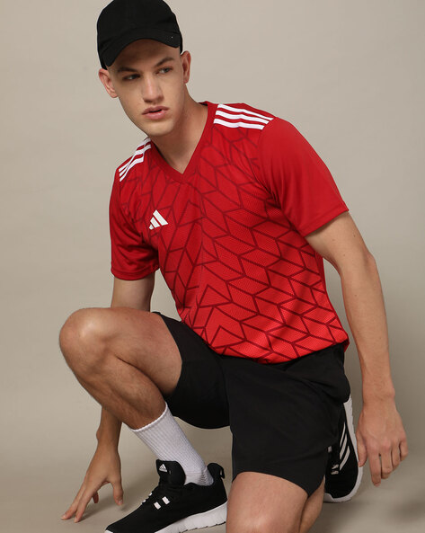 Adidas men's v neck t shirt sale