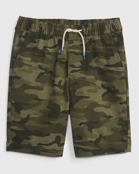 Camo Print Shorts with Slip Pockets-image-17