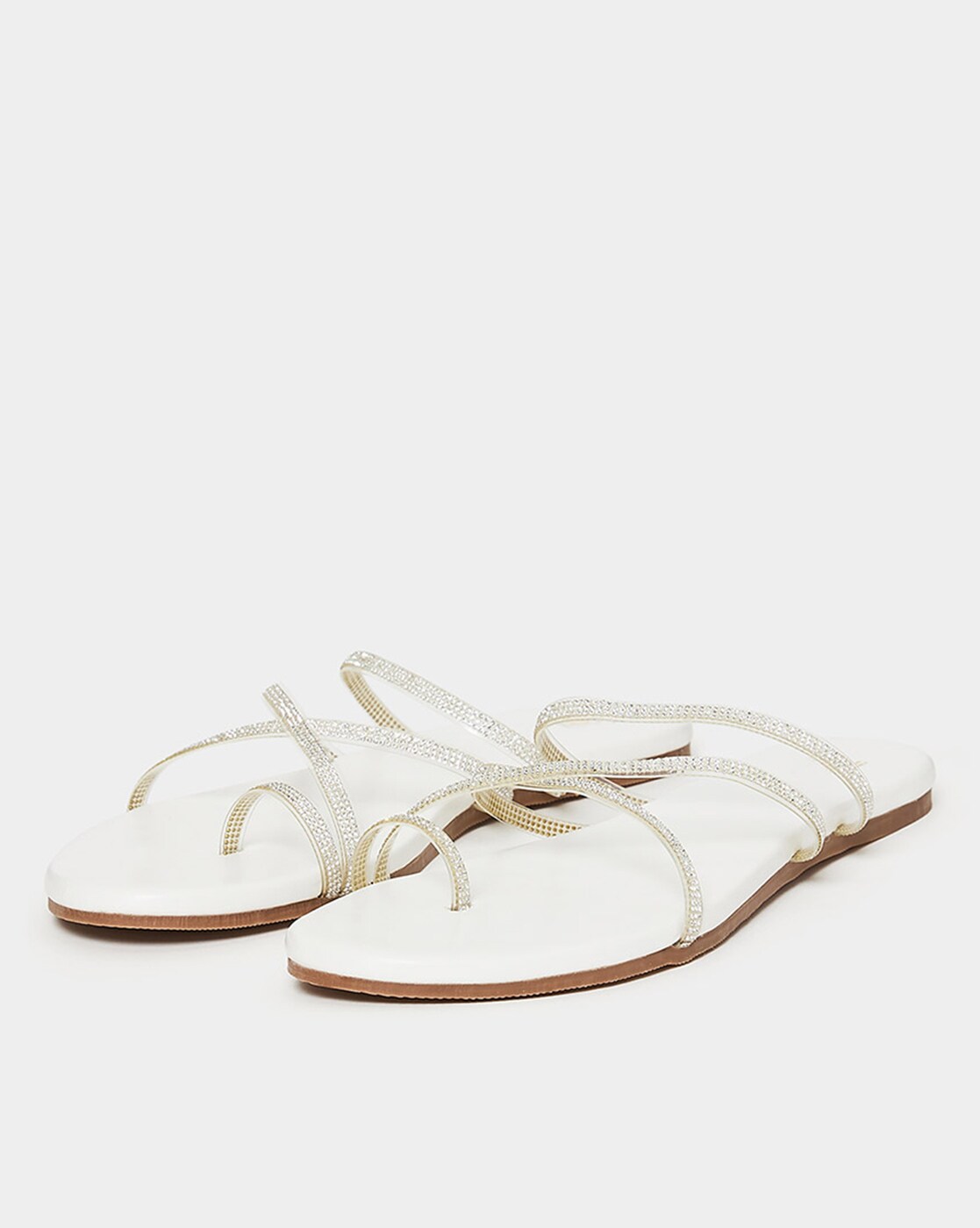 Buy White Flat Sandals for Women by Anna Claire Online | Ajio.com