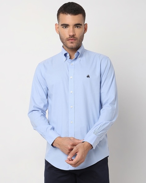 brooks brothers blue shirt