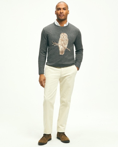 Grey sweater outlet and khaki pants