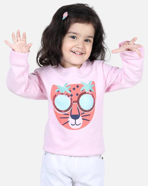 Buy Pink Sweatshirts Hoodie for Girls by Bow n Bee Online