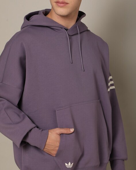 Adidas originals hoodie with shop lock up logo in lilac