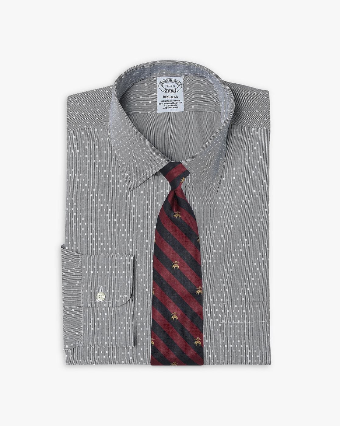 Buy BROOKS BROTHERS Regular Fit Non-Iron Supima Shirt Online