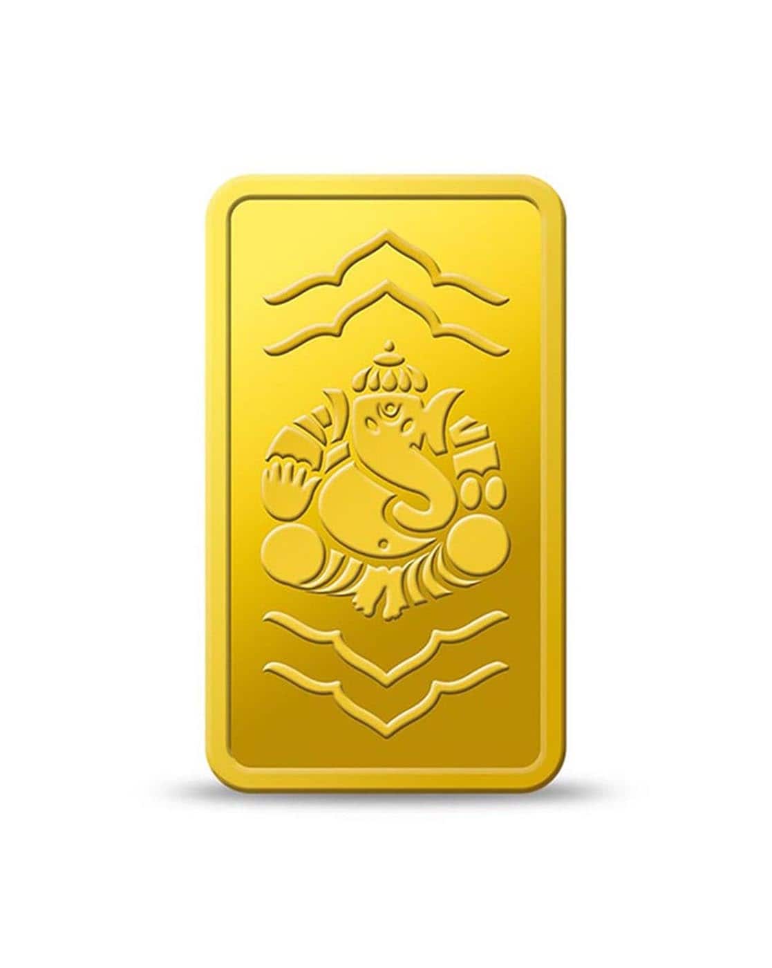 Kundan 5 g 24k For Women (999.9, FreeSize) Lord Ganesh Yellow Gold Bar For Women (Yellow Gold, FreeSize)