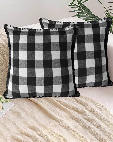 Black and white pillow covers shops