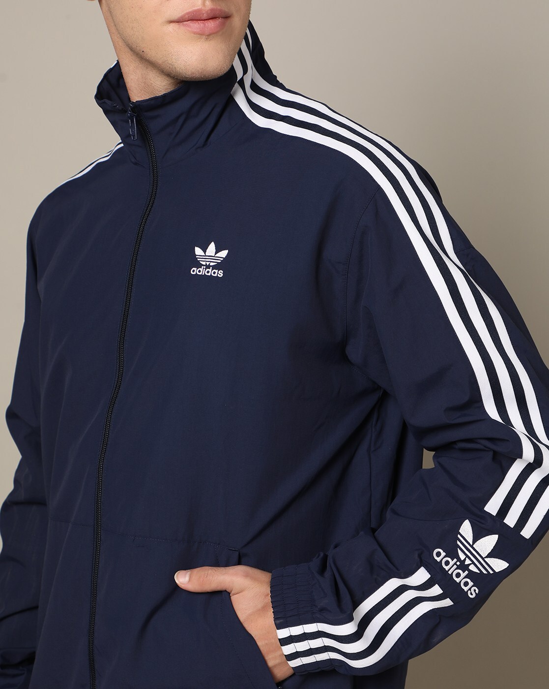 Adidas china track jacket navy sale