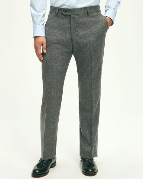 Palm Beach 100% Wool Gabardine Grey Pleated Pant | Blue Lion Men's Apparel