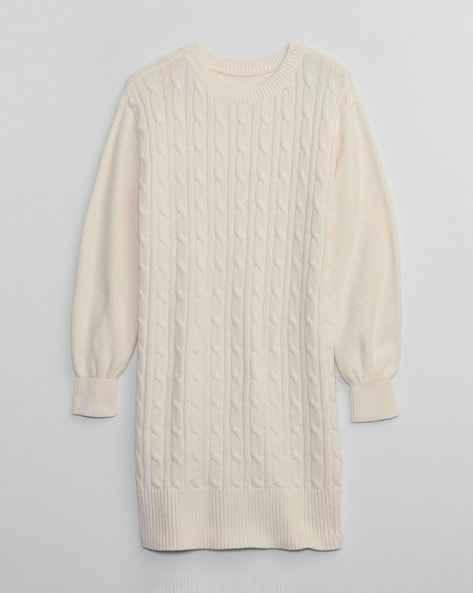 Classic Cable Knit Sweater Dress