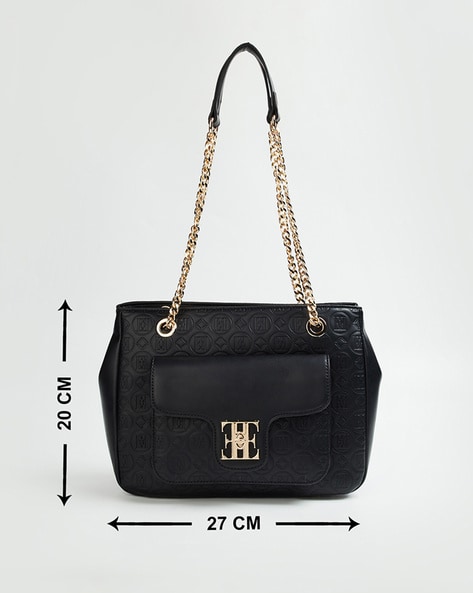 Buy Hugo Women Black Solid Quilted PU Shoulder Bag for Women Online | The  Collective