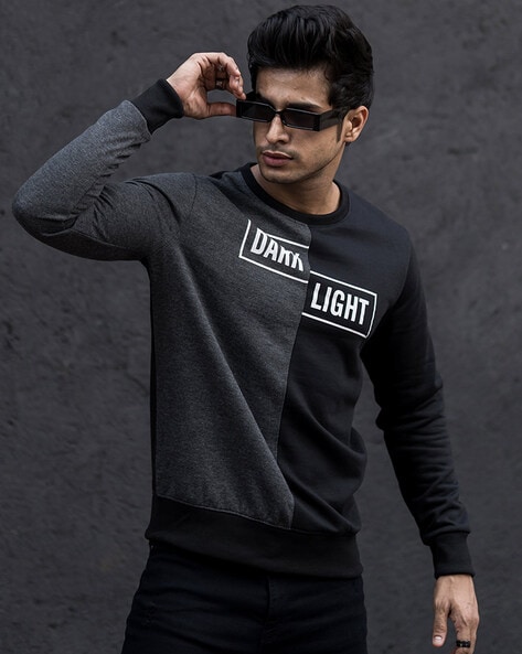 Slim fit grey online sweatshirt