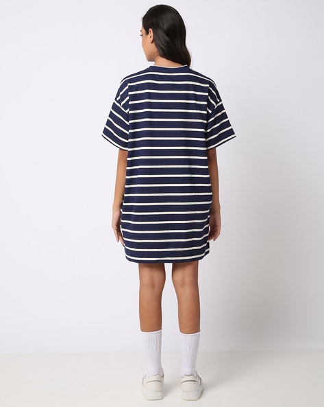 Oversized striped t store shirt dress