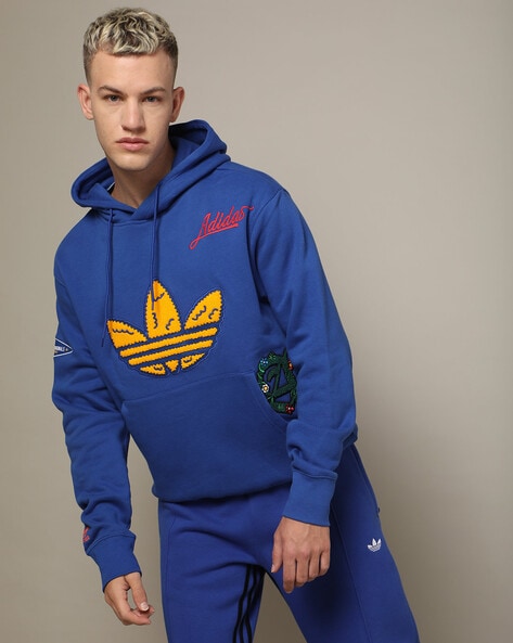 Adidas originals hot sale blue hoodie