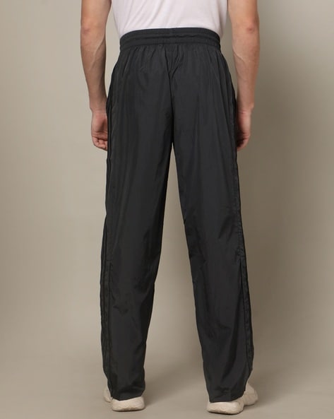 Men Striped Regular Fit Straight Track Pants