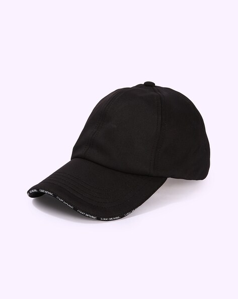 Plain black cheap cap india