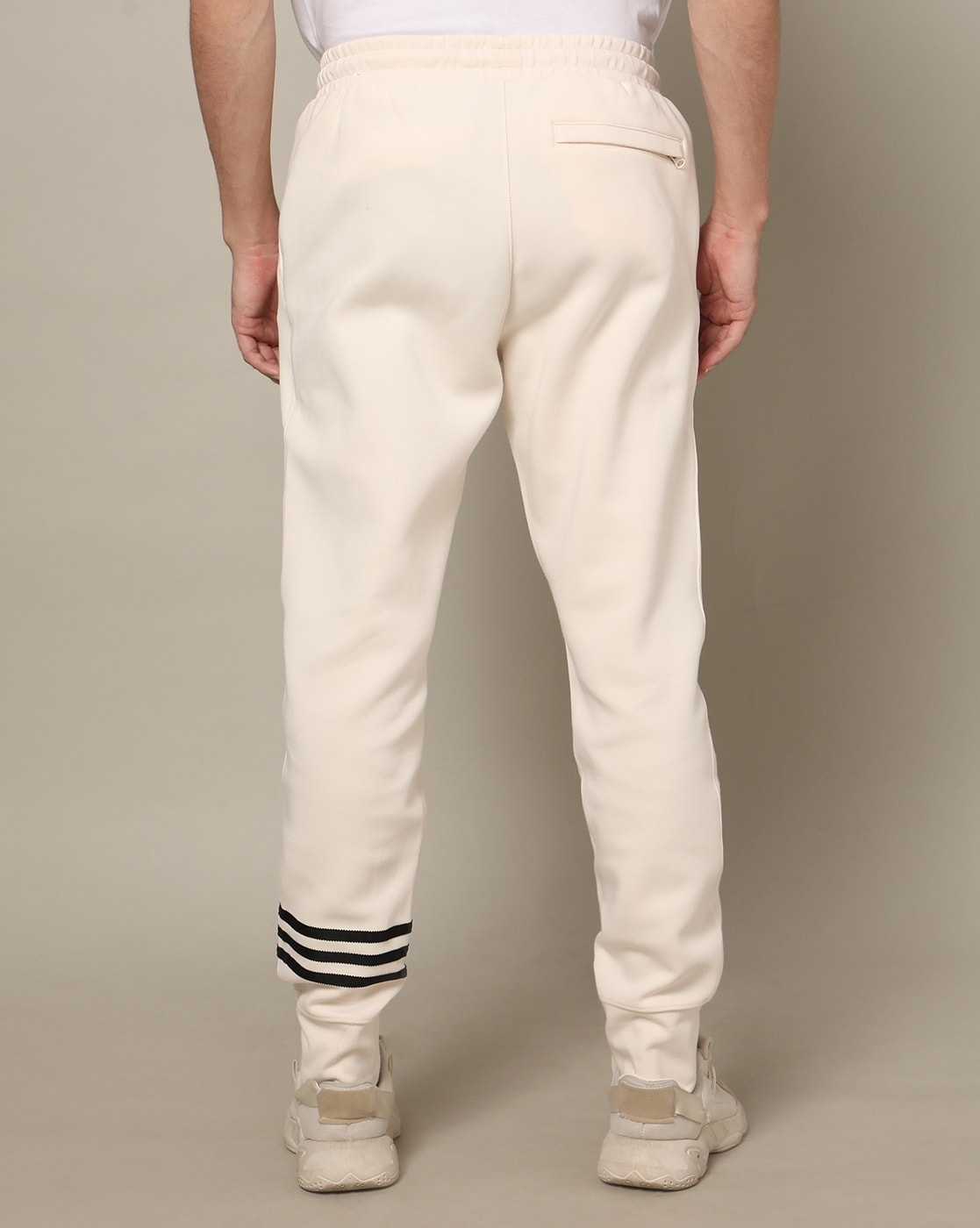 Adidas white joggers hot sale