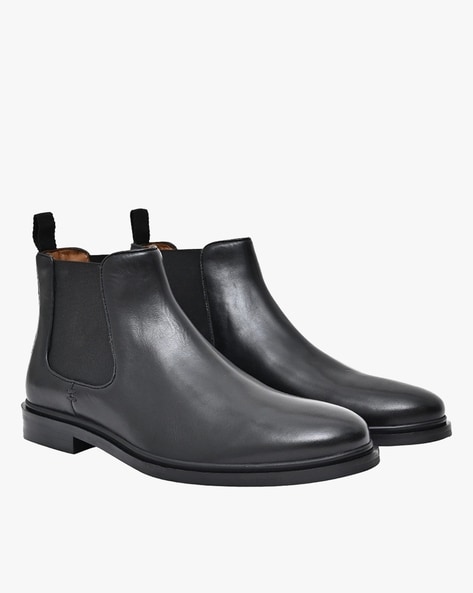 Steve madden mens boots black sale