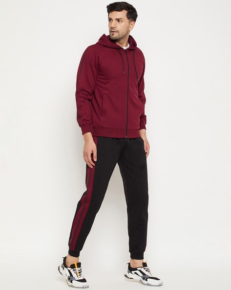 Maroon discount jogger set