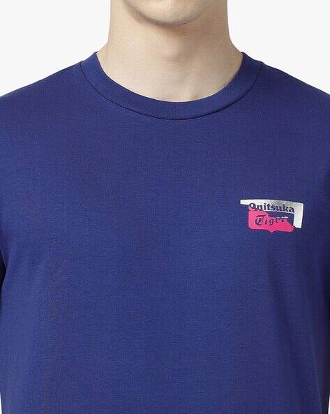 Buy Onitsuka Tiger Men Brand Print Regular Fit Crew-Neck  