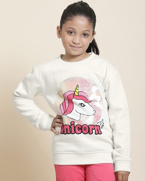 Unicorn print outlet sweatshirt