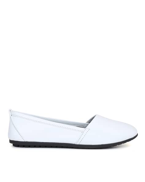 Toe White Summer Flats Buy White Flat Shoes For Women By Zoom