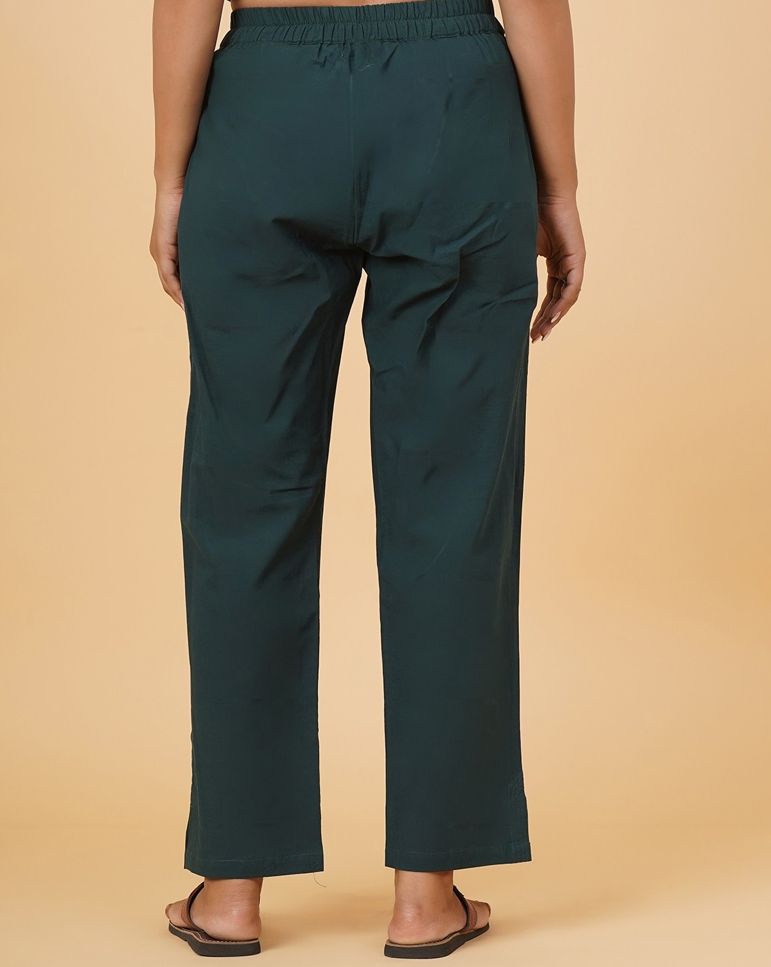 Buy Green Pants for Women by Indie Picks Online