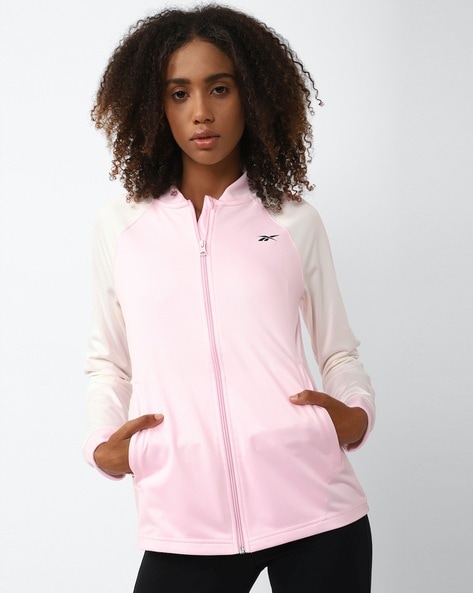 Reebok pink hot sale jacket